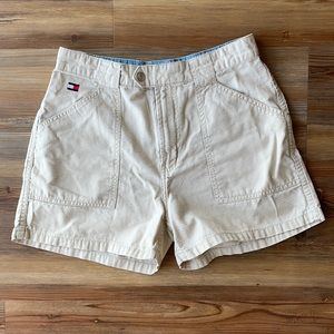 Vintage Tommy Hilfiger high waisted tan shorts